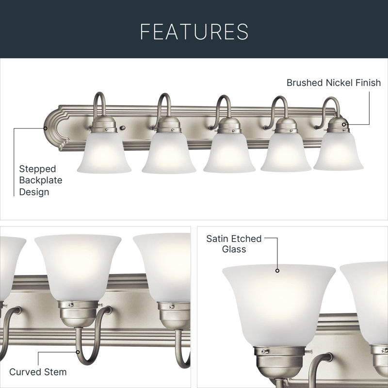 Ngo 4 - Light Dimmable Vanity Light, Brushed Nickel