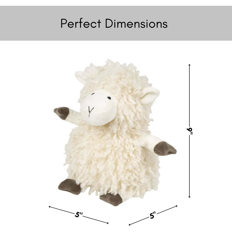 Butoir de porte décoratif en mouton, 2,3 lb, écru