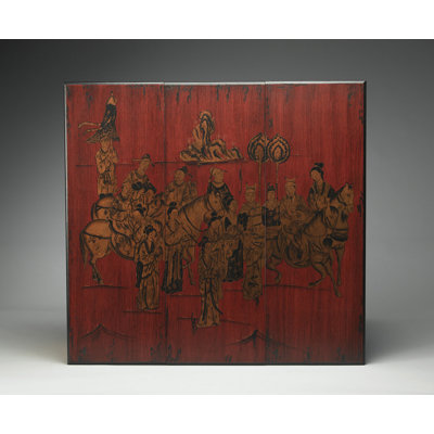3-Piece Chinoiserie Design Wall Panel Figurine Set