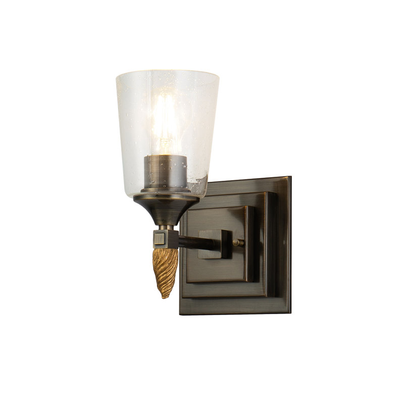 Meuble-lavabo 1 lumière Stidham Vetiver, Bronze foncé / Or