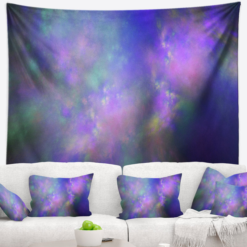 Tapisserie en ciel abstrait starry purple perfect, H 50 po x l 60 po