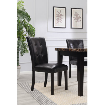 Chaise parsons capitonnée Dezera