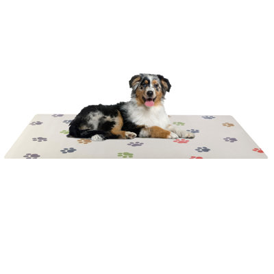 PETMAKER Large Dog Feeding Mat with Non-Slip Bottom – 46.5” x 24” Waterproof Pad