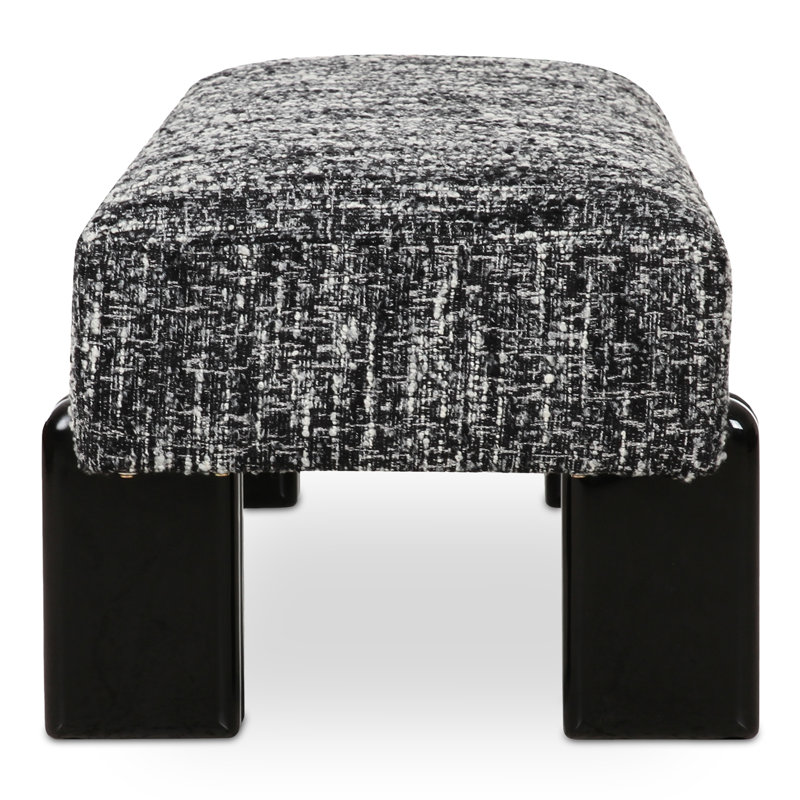 Priya Upholstered Bench, Black, Black