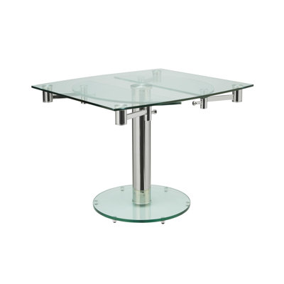 Stoneburner Extendable Glass Top Dining Table