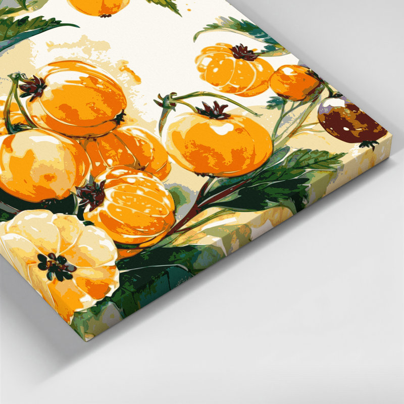 Art mural sur toile brun Fruit, H 12 po x l 18 po