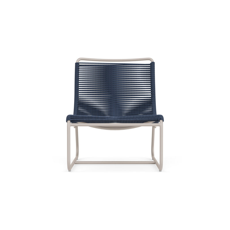 Walter Lamb Outdoor Lounge Chair, Dove Smooth/Marine