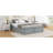 Wood Queen Size Platform Bed Frame With 6 Drawers, Gray