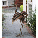 Bronze Crane 28" - Wings Out