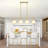 Undercliff 4 - Light Dimmable Modern Linear Kitchen Island Pendant with Milky White Glass Shade-1243863974