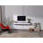 47-Inch Fully Assembled Floating TV Stand, 3-Door  for TVs up to 50", Walnut & White-141614458-141614461