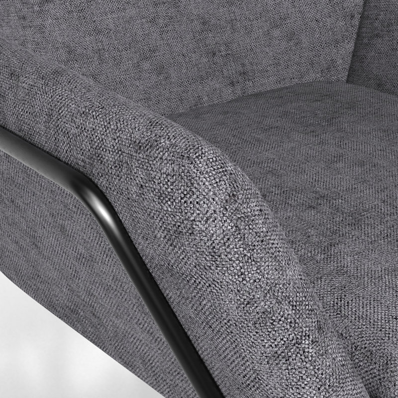 Wiliams Velvet Armchair, Gray Heather