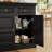 63-Inch Curved Sideboard Classic-Style Storage Cabinet With Adjustable Shelves Ideal For Kitchens And Dining Rooms-1260671688