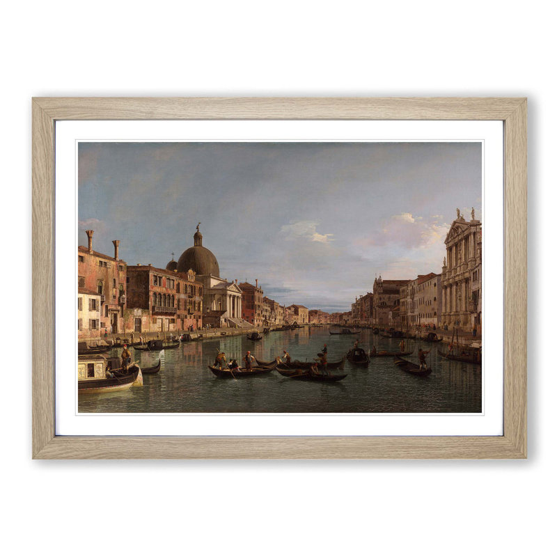 Grand Canal, Venice by Giovanni Canaletto - Framed Print, Oak
