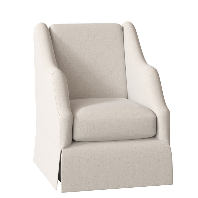 Fauteuil à coussin bas 27,5 po Claudette, Ivoire de Venise