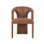 Chaise rembourrée Fireal, brun