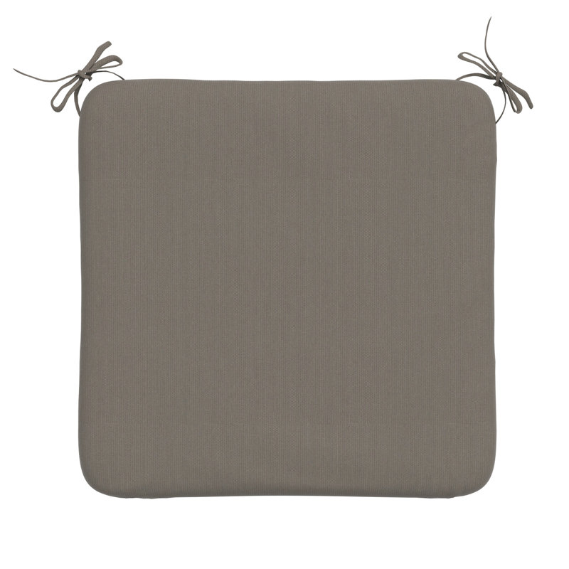 Pack of 2, 18x18x3 inch Sunbrella Square Dining Chair Cushions, Crumley Outdoor Chair Cushions, Spectrum Graphite, 2