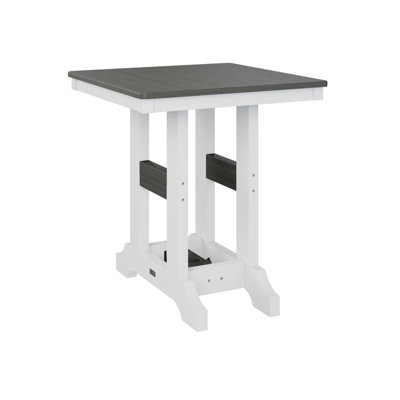 Berlin Gardens Garden Classic Regular Top With White Base Square Bar Table