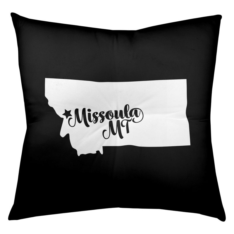 Coussin de plancher touffeté, 30 po x 30 po, Noir, Missoula