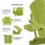  Chaise Adirondack pliante Cheryce en PEHD avec porte-gobelet-108531379