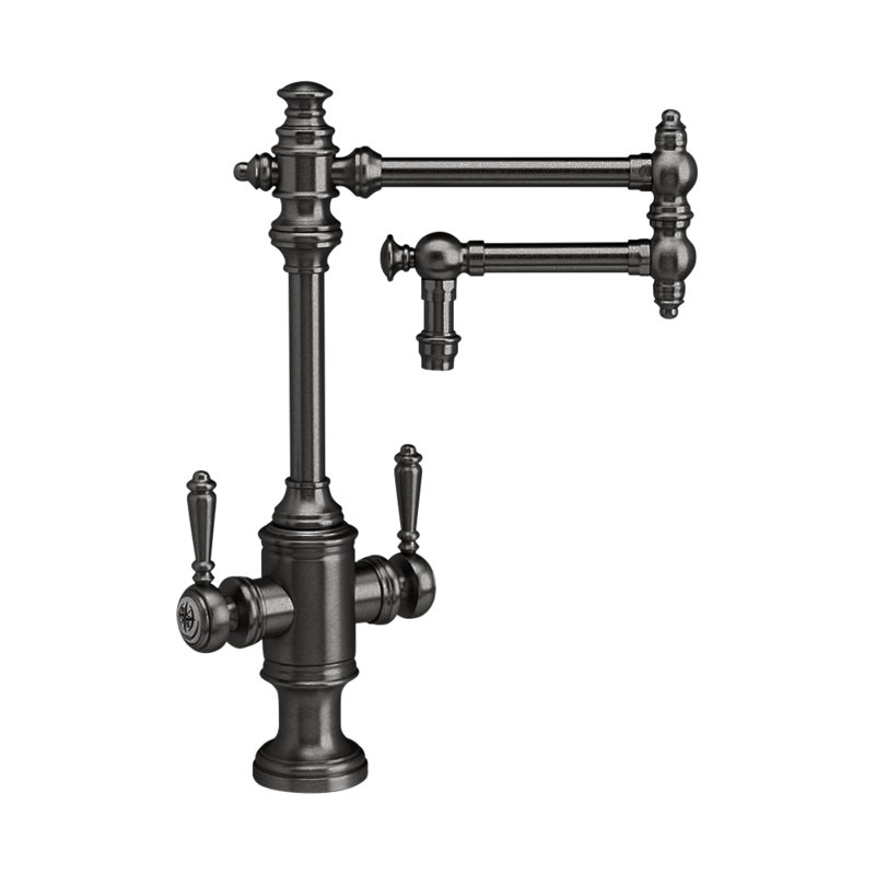 Towson Two Handle Kitchen Faucet - 12" Articulated Spout, American Bronze
