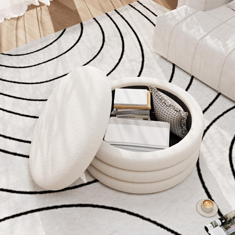 Table basse avec repose-pieds 30 pouces, Blanc