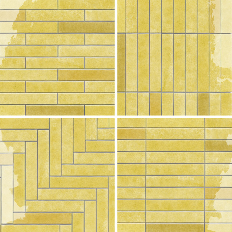 Menorca 2-1/2 In. X 12-7/8 In. Ceramic Wall Tile, Yellow