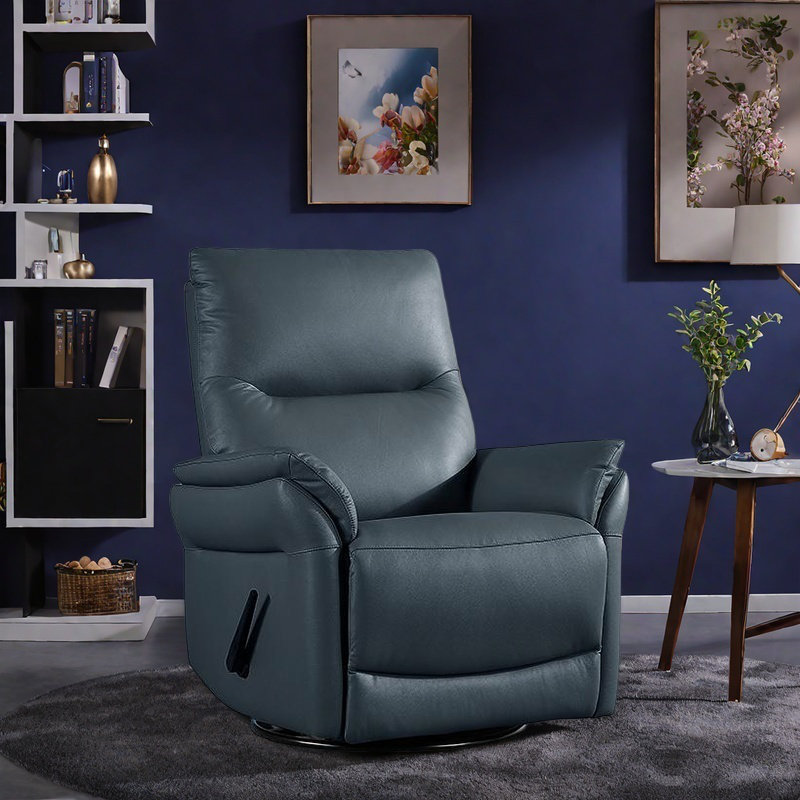 Quality fashion sofa casual rotating recliner, Blue
