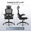 Ergonomic Office Chair, Desk chair with Adjustable Armrest, Headrest and Lumbar Support-374476781