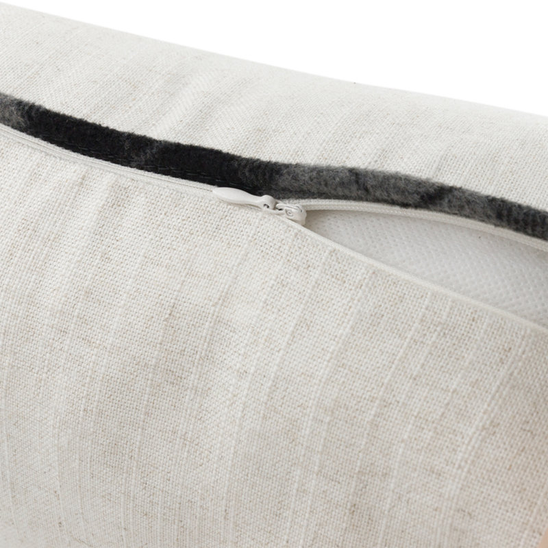 Housse de coussin décoratif décoratif, Noir, gris et jaune