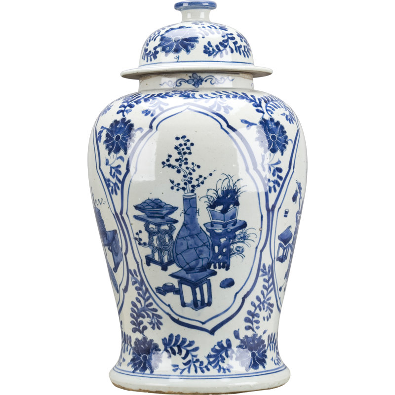 Handmade Porcelain China Ginger Jar