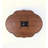 Brown and white two-tone solid wood round wall clock