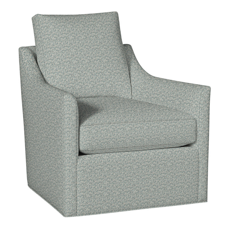 Newlin 30.5" Newlin Barrel Back Swivel Chair, Perigold In The Loop White Pepper, No