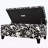 Storage Bench with Floral Patterned Fabric