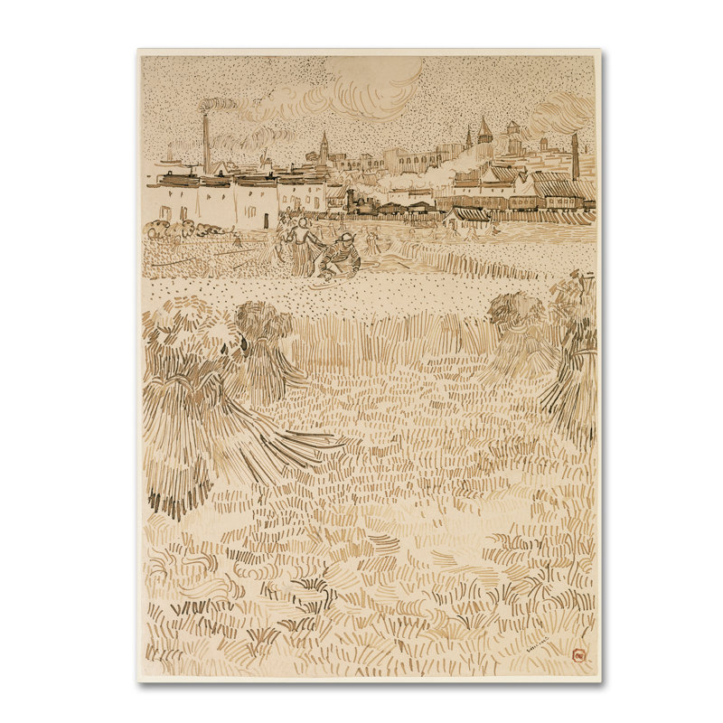 « a from the wheatfields », reproduction sur toile tendue, H 47 po x l 35 po