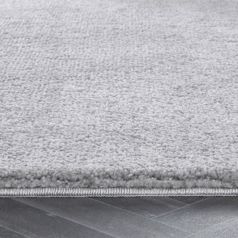 My Lux Deep Pile Silver Rug, Rectangle 80 x 120cm