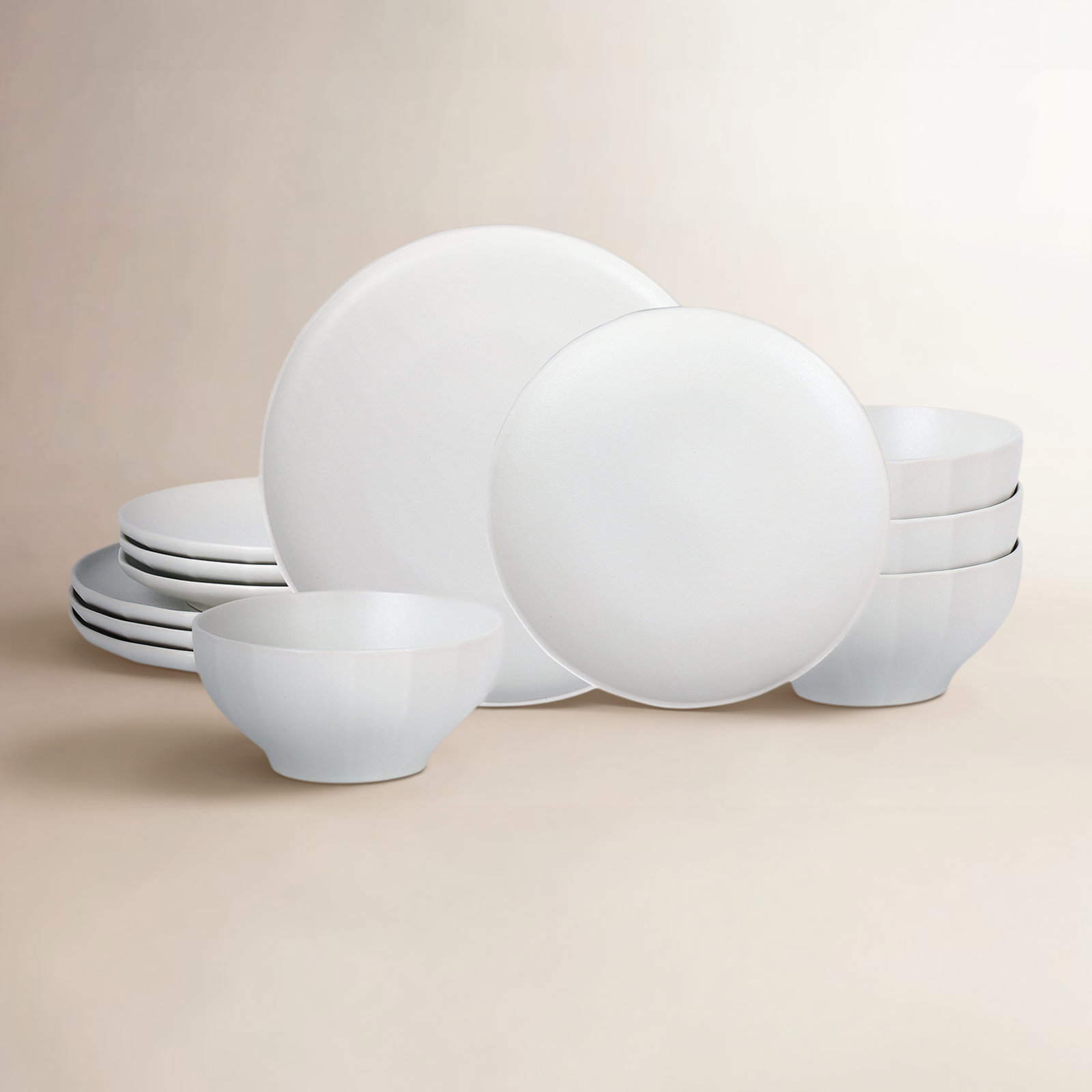Rio Stoneware Dinnerware Set, Beige