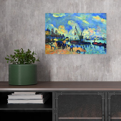 La seine à Bercy, reproduction d'art classique de cheval sur une plage contemporaine
