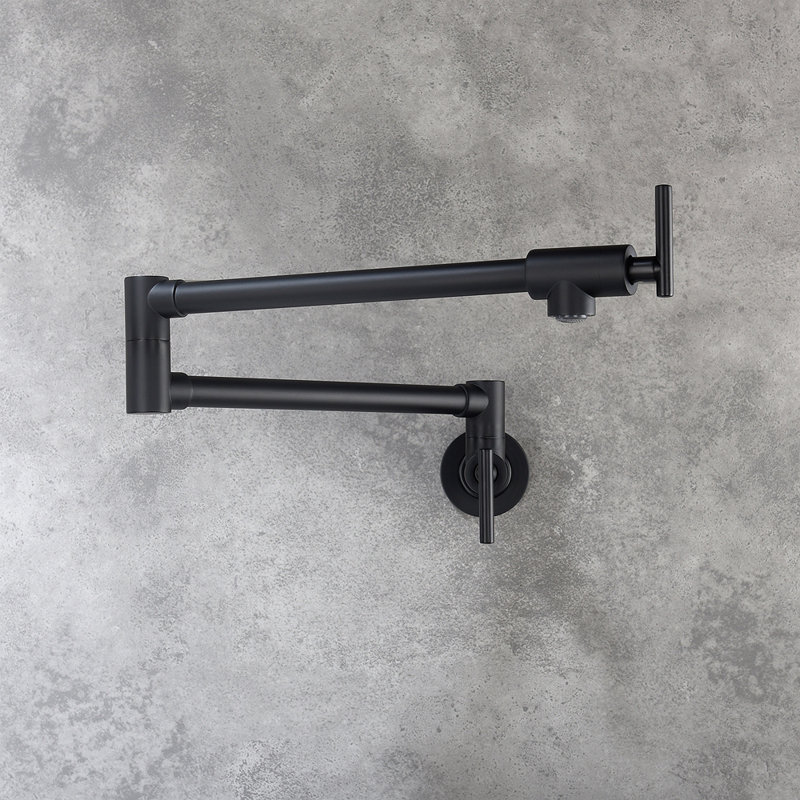 Pot Filler Faucet Wall Mount, Matte Black