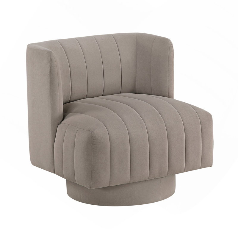 Chaise pivotante rembourrée Comfort Taupe, Gris