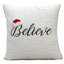 Coussin décoratif 20 "X 20" en mélange de coton blanc Believe