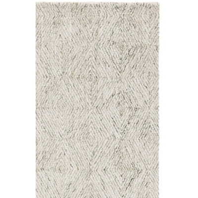 Tapis géométrique en laine / coton touffeté à la main Stavro