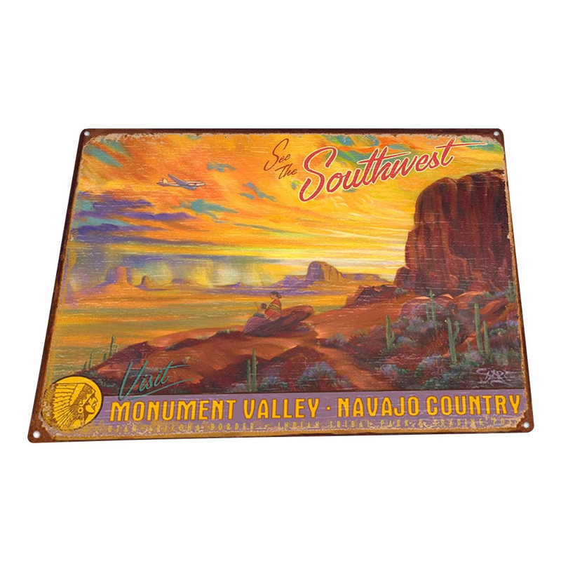 " Native Monument Valley ", 17.2" H x 23.2" W x 0.04" D