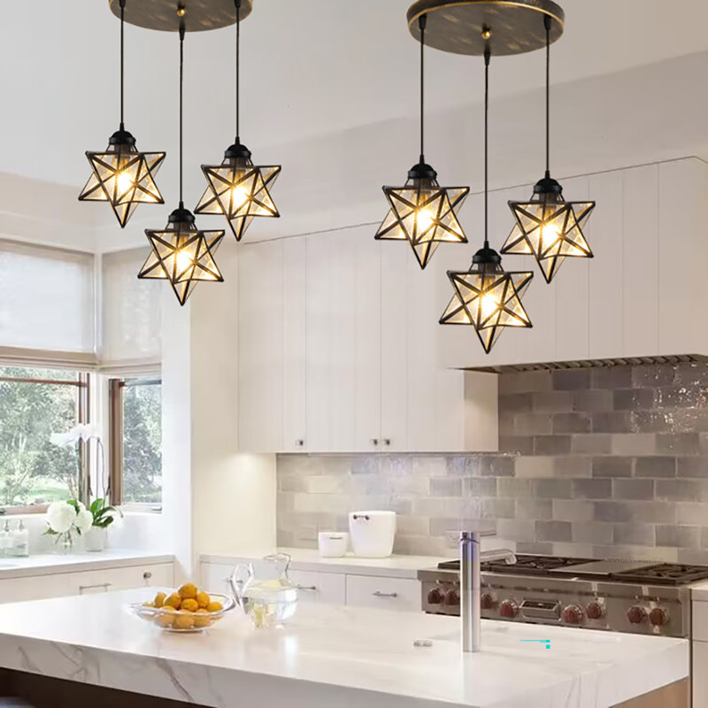 Lustre géométrique à 3 lumières Jaymiah