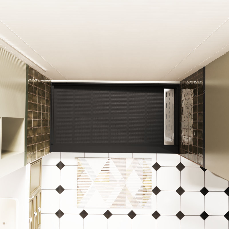 60"  X  34" White Durable One-Piece Frpu & Solid Surface Shower Base With Slip-Resistant Surface & Integrated Drain, Right