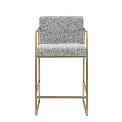 Krassen Upholstered 26.4'' Counter Stool with Metal Frame -  Everly Quinn, 764F69C3A9F2490590A14B16754EBE7E