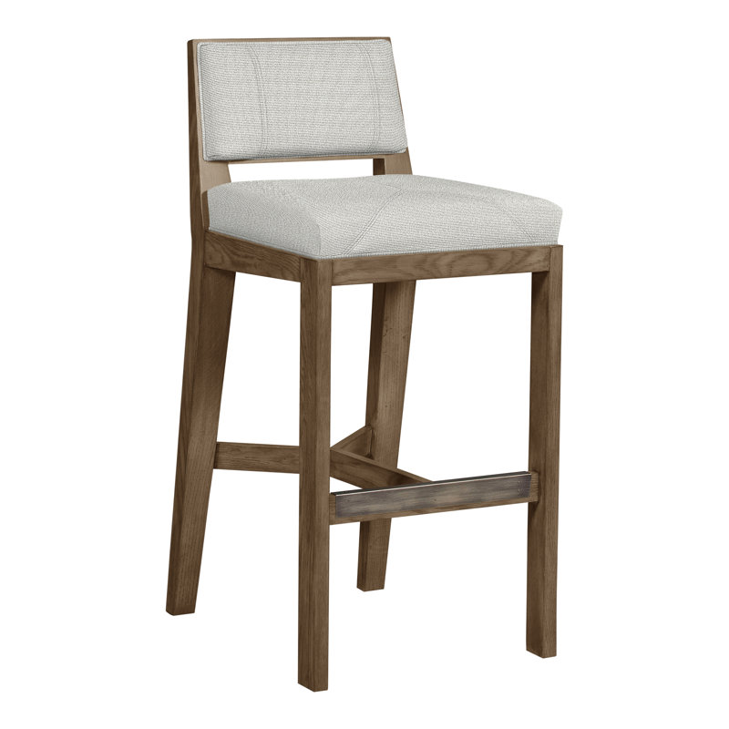 Thom Filicia 32.5'' Bar Stool, Callaloo Cotton, Hampton