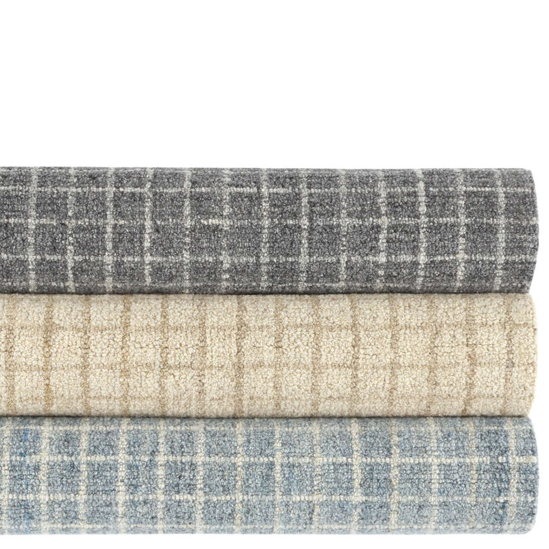 Conall Slate Hand Micro Hooked Wool Rug, Rectangle 2' x 3'