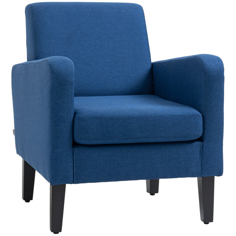 Brookview Upholstered Armchair, Blue Polyester 