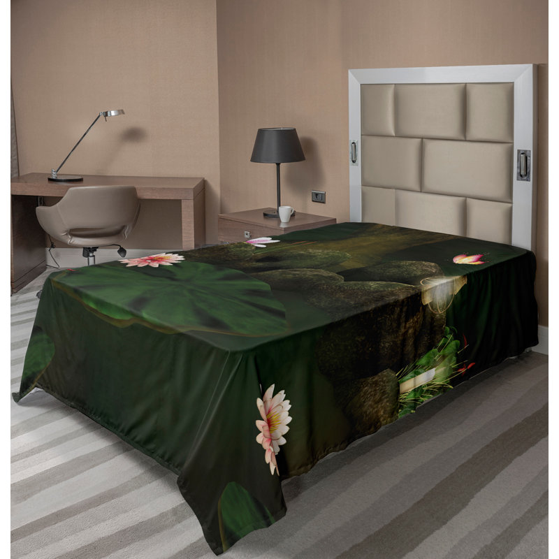Drap plat Ambesonne Peace, Drap plat pour lit simple